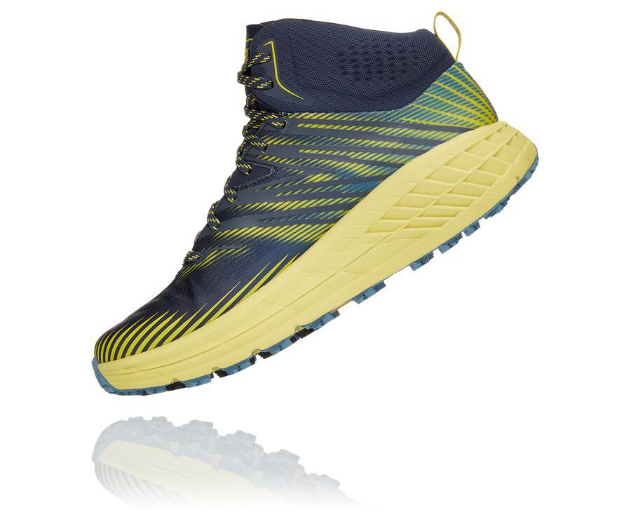 Chaussure Trail Hoka One One Speedgoat Mid Gore-Tex 2 Homme - Bleu Marine - BXS-580127